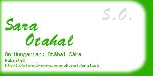 sara otahal business card